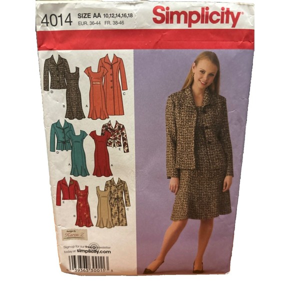 Simplicity Other - Simplicity 4014 Coat Jacket Princess Dress Uncut Sewing Pattern sz 10-18